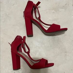 Elegant Red High Heel Sandals